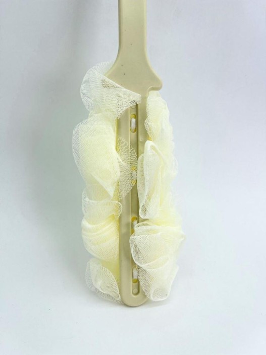 Мочалка для тела с ручкой &quot;Foam cloud&quot;, yellow 