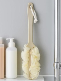 Мочалка для тела с ручкой "Foam cloud", yellow