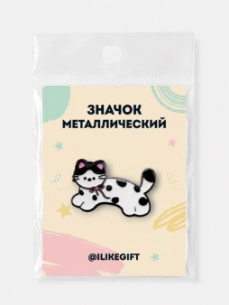 Значок металлический iLikeGift "Пятнистый кот"
