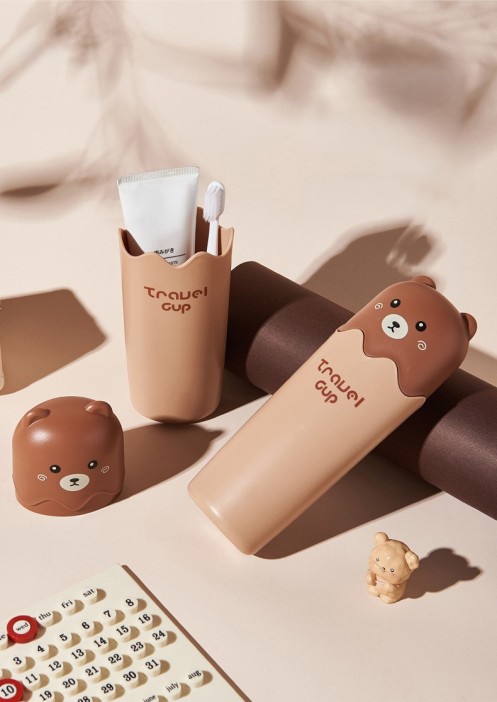 Контейнер для зубных щеток / кистей «Bear», brown (19,5*7*5,5см) 