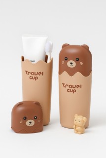 Контейнер для зубных щеток / кистей «Bear», brown (19,5*7*5,5см)