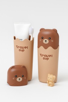 Контейнер для зубных щеток / кистей «Bear», brown (19,5*7*5,5см)