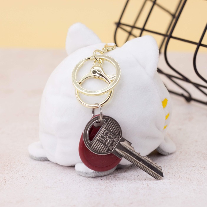Брелок &quot;Soft cat&quot;, white-gray 