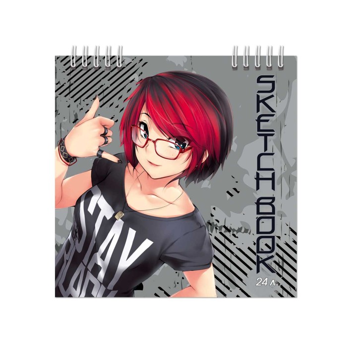 Cкетчбук &quot;Аниме&quot;, 145х145 24л 