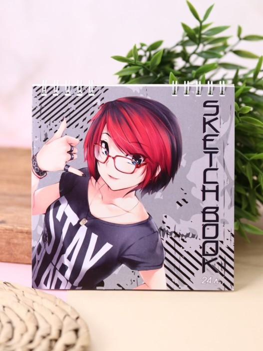 Cкетчбук &quot;Аниме&quot;, 145х145 24л 