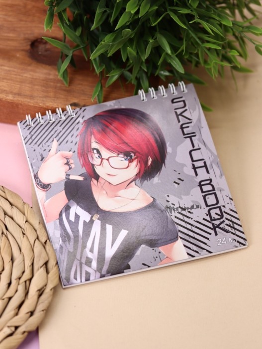 Cкетчбук &quot;Аниме&quot;, 145х145 24л 