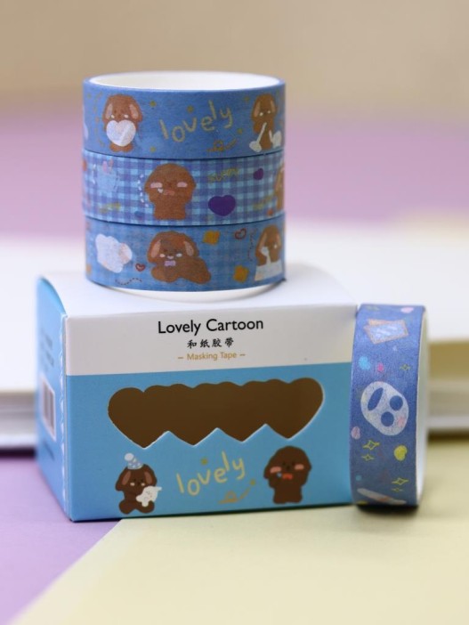 Набор декоративного скотча &quot;Lovely cartoon&quot;, blue 