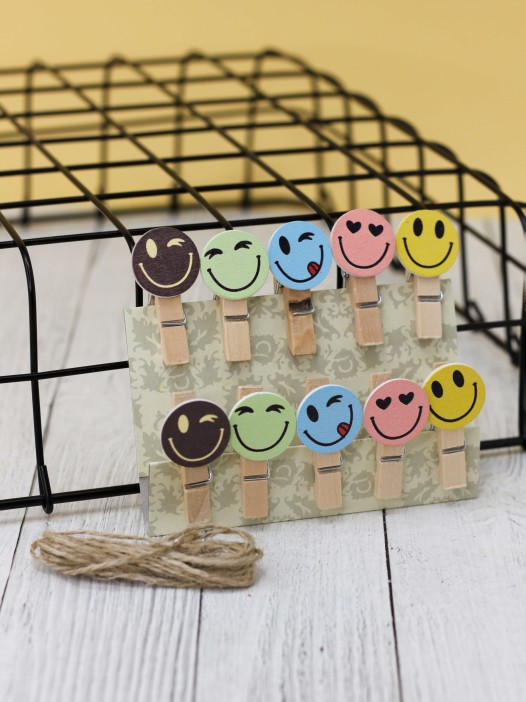 Прищепки "Smilies", mix color 