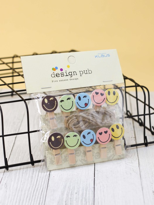 Прищепки "Smilies", mix color 