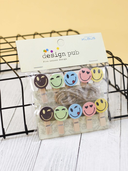 Прищепки "Smilies", mix color 