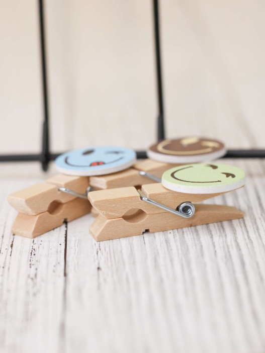 Прищепки "Smilies", mix color 