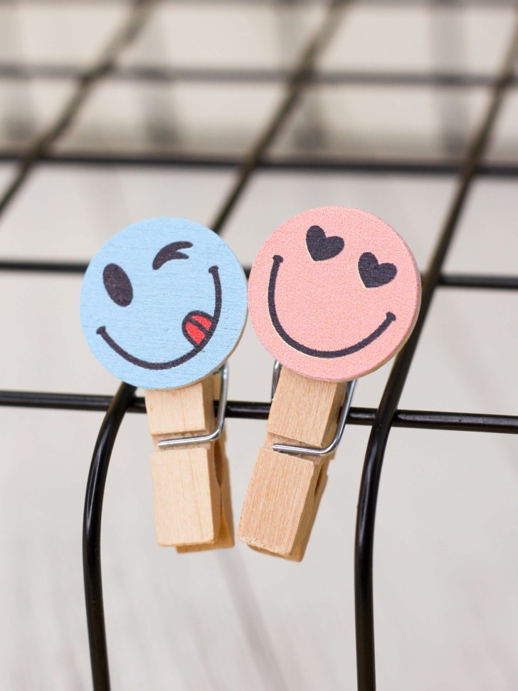 Прищепки "Smilies", mix color