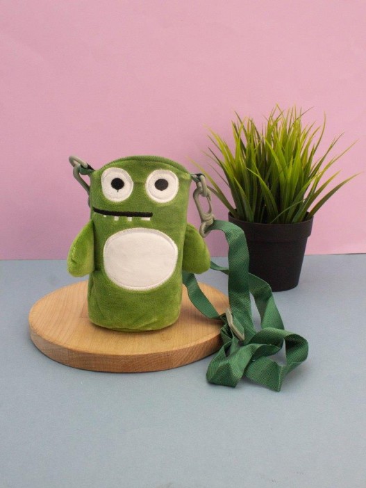 Футляр плюшевый для термоса &quot;Furry buddies&quot;, dino (13*10 см) 