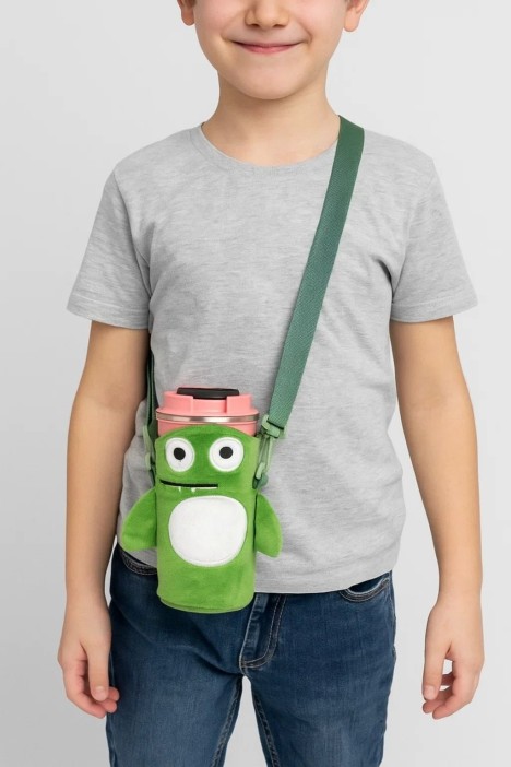 Футляр плюшевый для термоса &quot;Furry buddies&quot;, dino (13*10 см) 