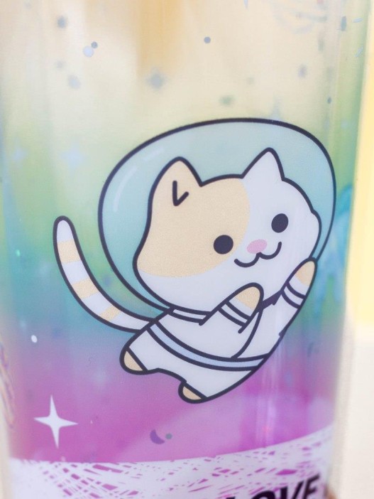 Тамблер iLikeGift &quot;Cat astronaut&quot;, pink (400 ml) 