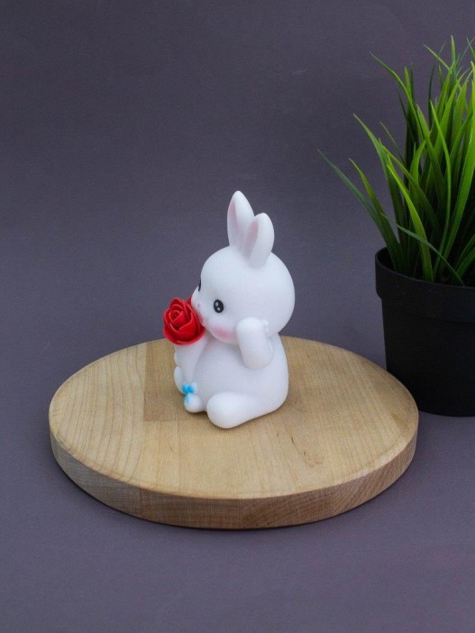 Ночник iLikeGift &quot;Rabbit rose&quot;, white (6*11 см) 