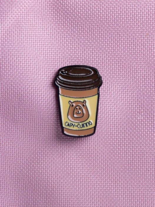 Значок металлический iLikeGift &quot;Capycсino&quot; 