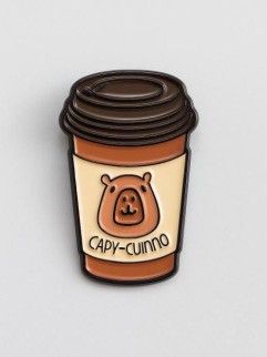 Значок металлический iLikeGift &quot;Capycсino&quot;