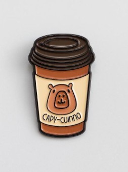 Значок металлический iLikeGift "Capycсino"