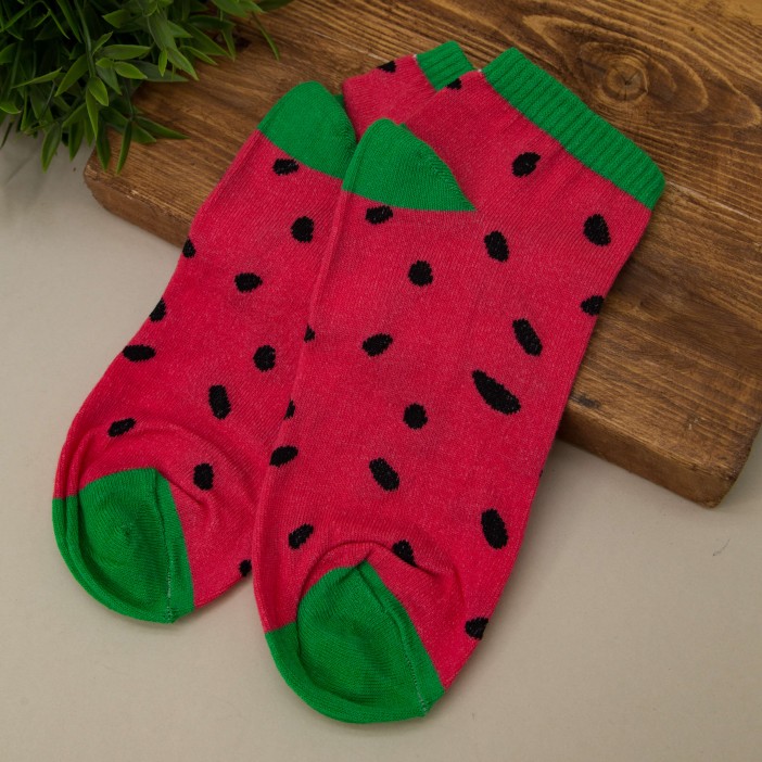 Носки женские "Watermelon Red and White", р.35-40, 2 пары 