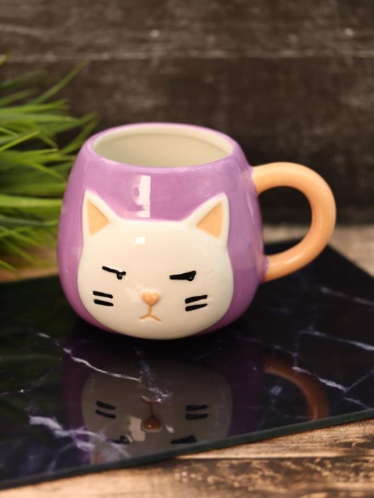 Кружка керамическая «Cat», violet (450 мл) 
