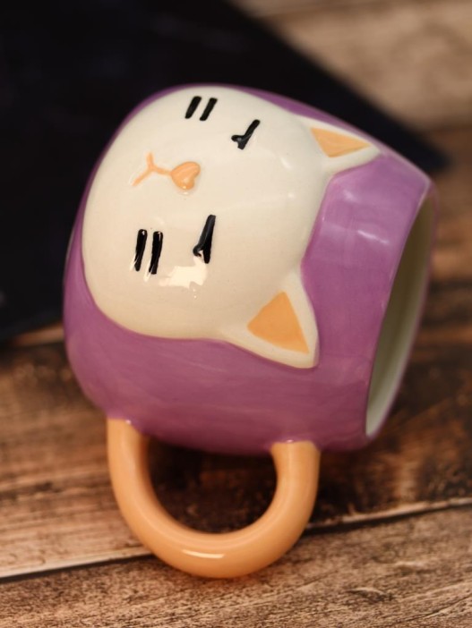 Кружка керамическая «Cat», violet (450 мл) 