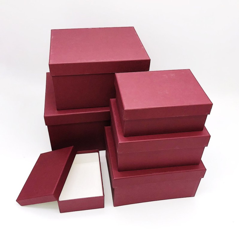 Набор коробок 6в1 &quot;Винно-красная&quot; 