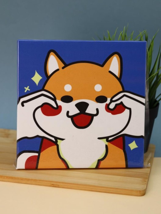 Картина из помпонов на подрамнике Draw Me! «Funny fox», (20 х 20 см) 