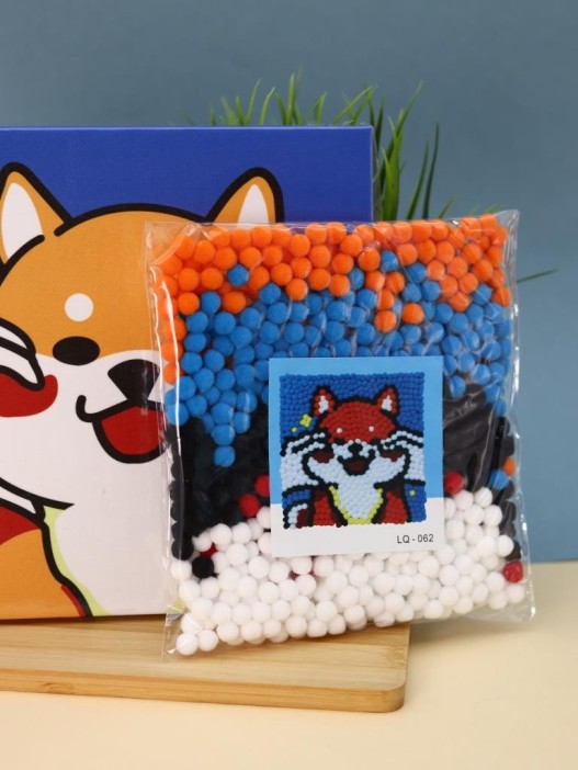 Картина из помпонов на подрамнике Draw Me! «Funny fox», (20 х 20 см) 