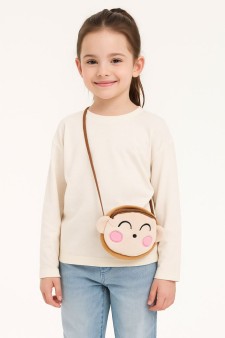 Сумочка плюшевая "Sweet little sheep", brown (13*11,5 см)