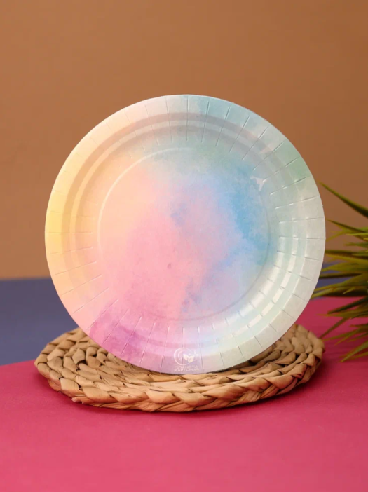 Набор бумажных тарелок 6 шт. "Радуга" (180 мм) 