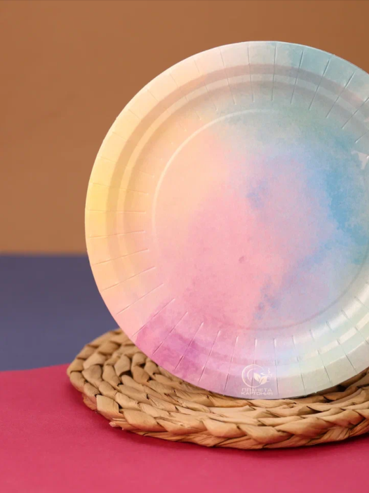 Набор бумажных тарелок 6 шт. "Радуга" (180 мм) 