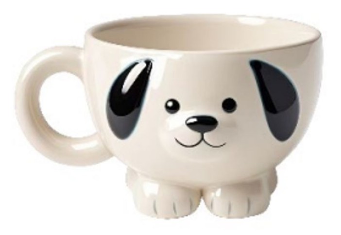 Кружка керамическая «Puppy ears», white 