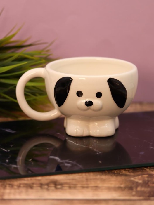 Кружка керамическая «Puppy ears», white 