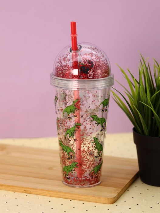 Тамблер iLikeGift &quot;Dinosaurs attack&quot;, green (380 мл) 