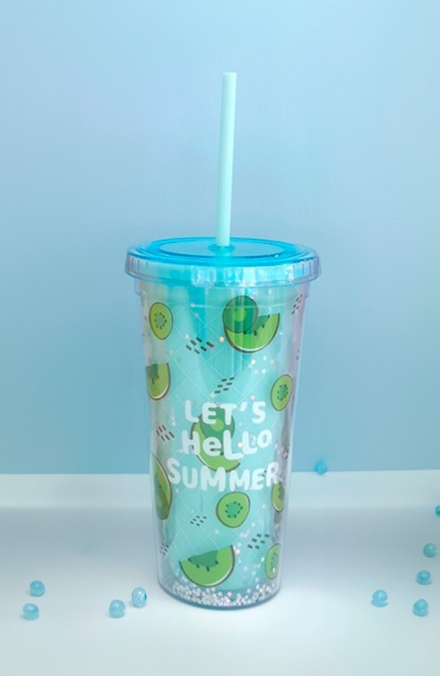 Тамблер "Hello summer", green