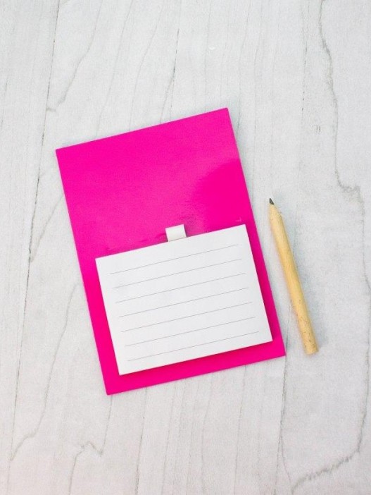 Магнитный блок для записей с карандашом «Simple», pink, 10х14 см 