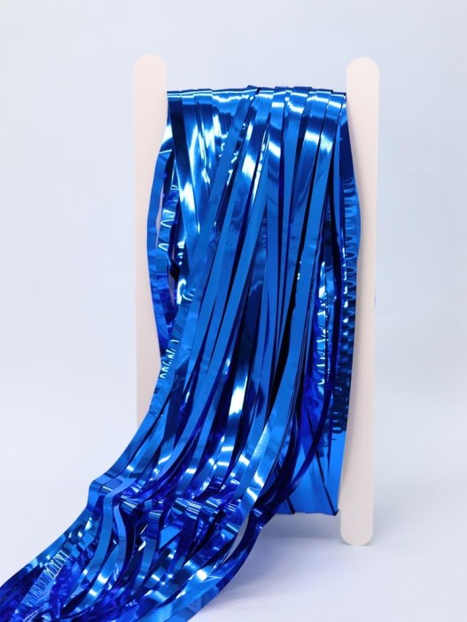 Праздничный занавес, дождик для фотозоны &quot;Gleaming rain&quot;, dark blue (100*200 см) 