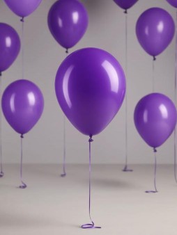 Набор воздушных шаров 8 шт. "Monochrome magic", purple (30 см)