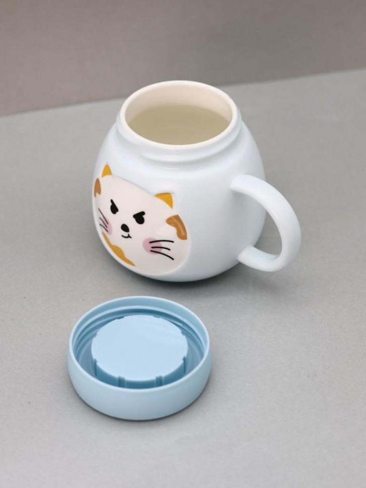 Кружка «Emotions of a cat», light blue (420 ml)