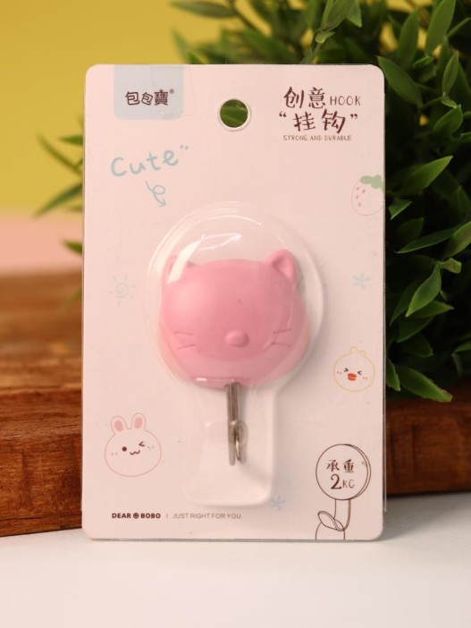 Крючок на липучке «Kitty», pink 