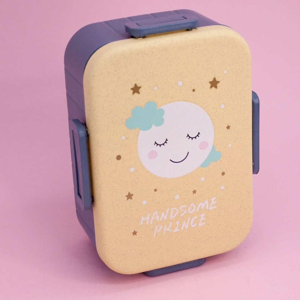 Ланчбокс "Handsome prince", square blue