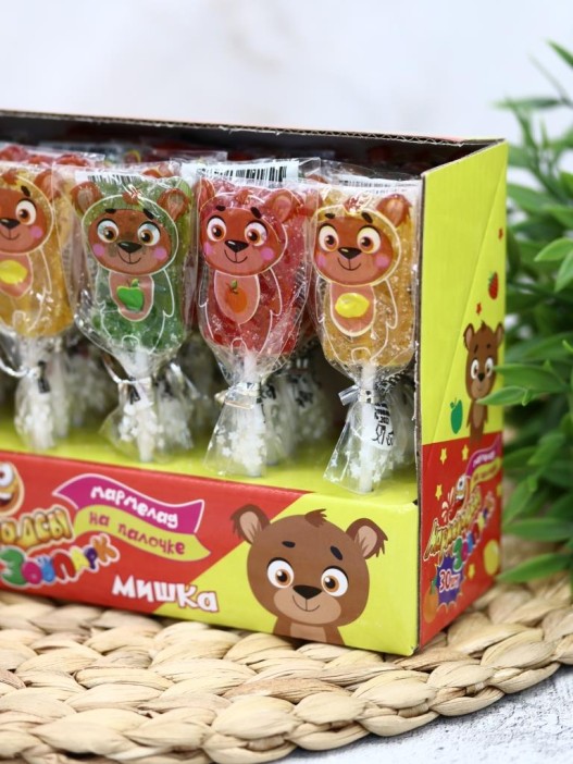 Фигурный мармелад на палочке «Мармеладсы: МИШКА», 30шт. 