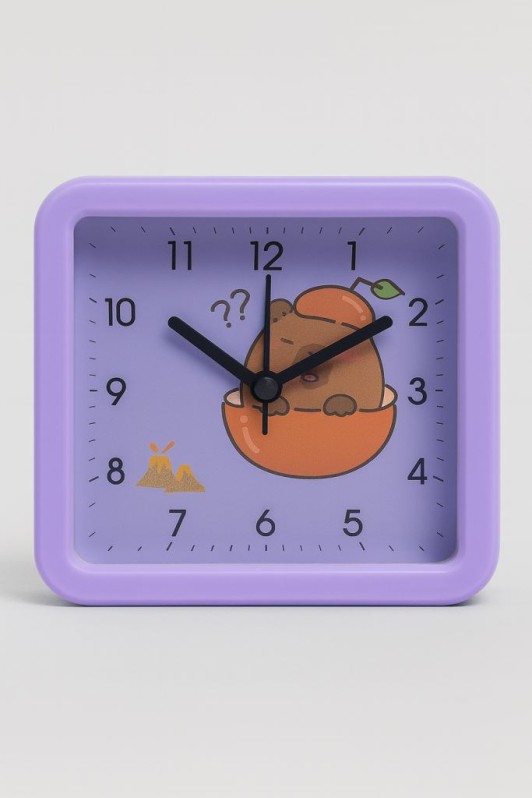 Часы-будильник «Capybara time», purple (11*4*11 см) 