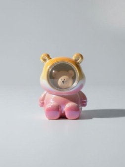 Ночник "Костюм медвежонка", розовый (9 см)