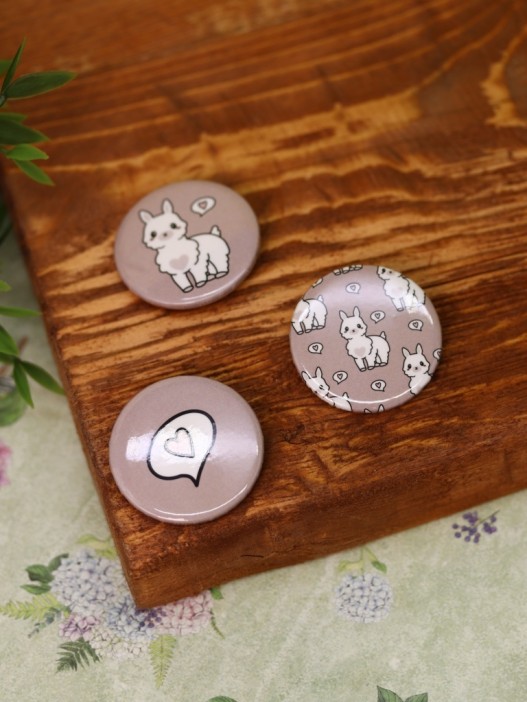 Набор значков Аниме «Lama» 