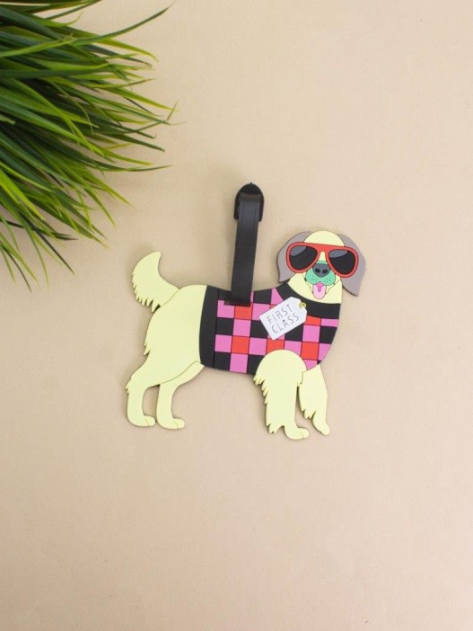 Бирка для багажа &quot;Dog glasses&quot;, beige 