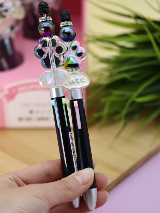 Разноцветная ручка 4 в 1 &quot;МЯУ лапка&quot;, black 