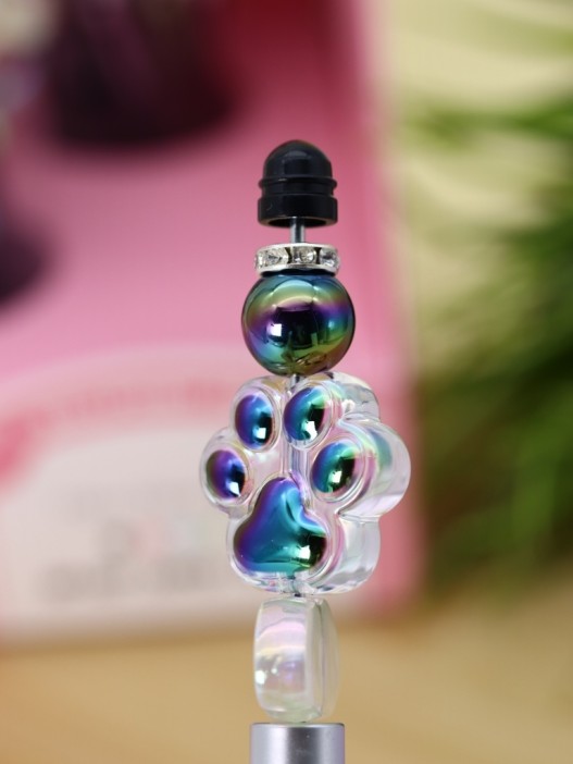 Разноцветная ручка 4 в 1 &quot;МЯУ лапка&quot;, black 