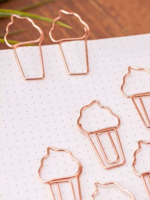 Закладка - скрепка &quot;Ice cream&quot;, pink 